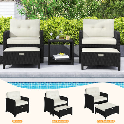 Yaheetech 5-Piece Outdoor Patio Furniture Set with Cushions & Pillows for Backyard, Garden