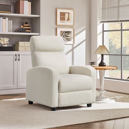 Yaheetech Adjustable Modern Upholstered Recliner Chair with Pocket Springs for Living Room