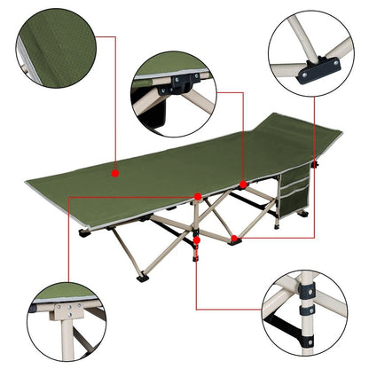 Yaheetech Folding Camping Cot Portable Metal Folding Camping Bed Outdoor Indoor