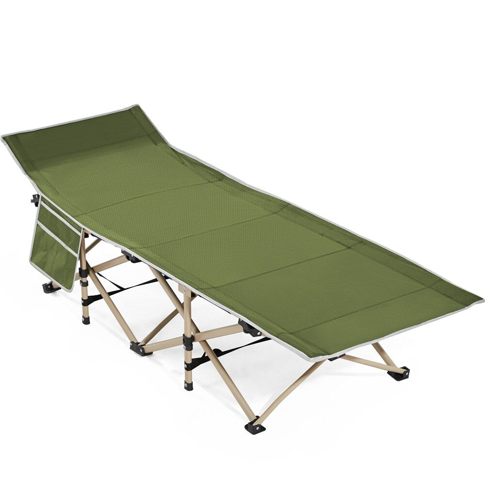Yaheetech Folding Camping Cot Portable Metal Folding Camping Bed Outdoor Indoor