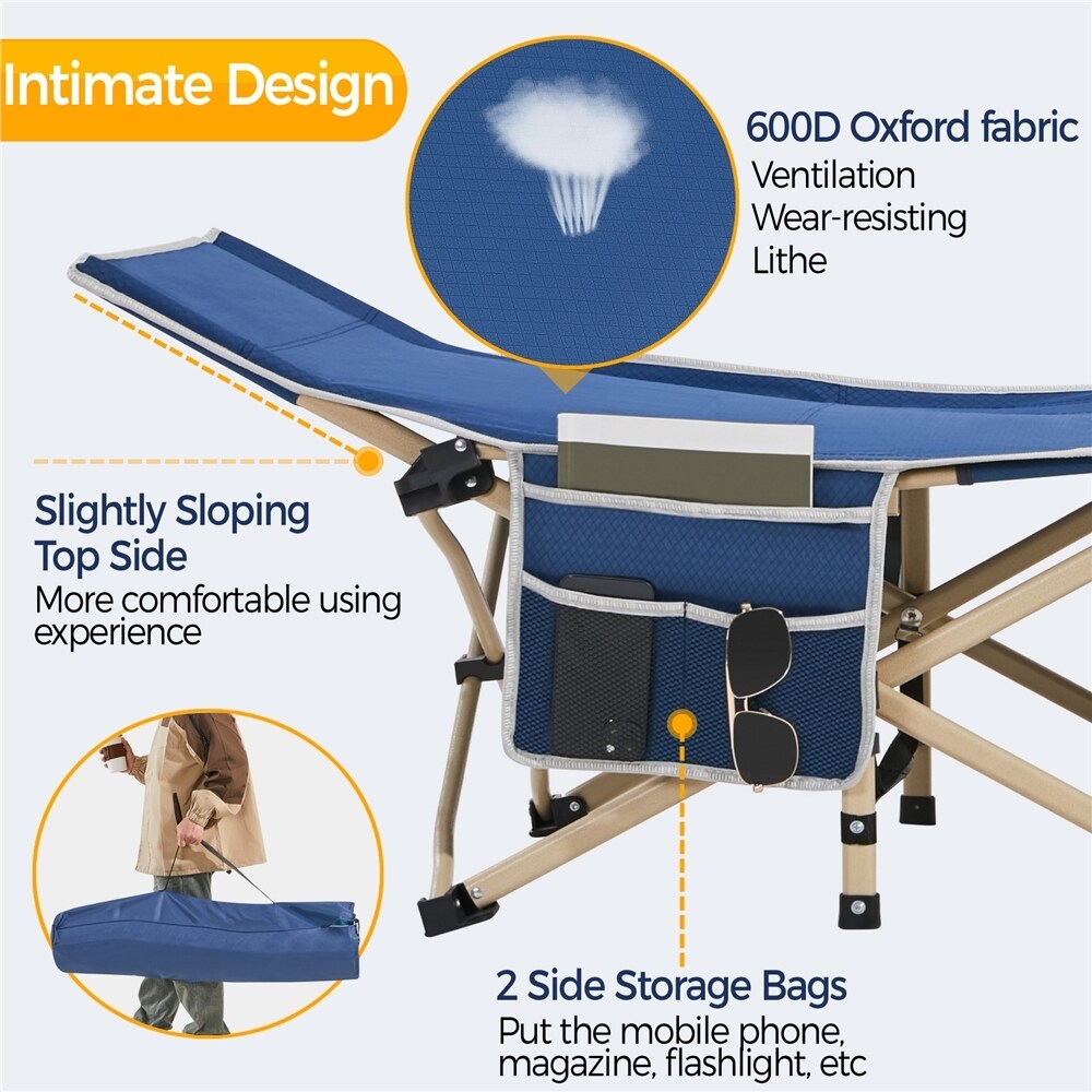 Yaheetech Folding Camping Cot Portable Metal Folding Camping Bed Outdoor Indoor