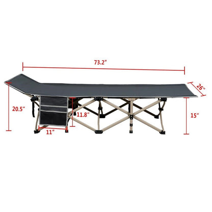 Yaheetech Folding Camping Cot Portable Metal Folding Camping Bed Outdoor Indoor