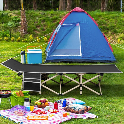 Yaheetech Folding Camping Cot Portable Metal Folding Camping Bed Outdoor Indoor
