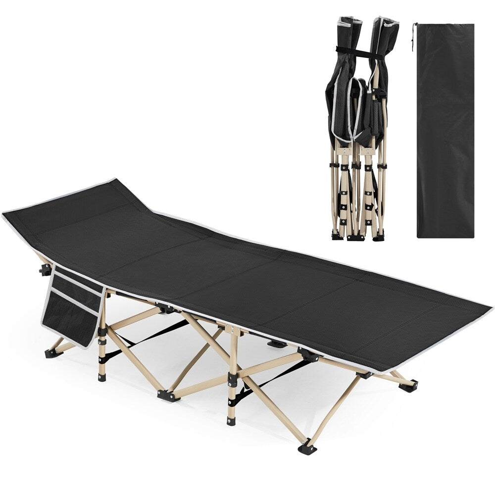 Yaheetech Folding Camping Cot Portable Metal Folding Camping Bed Outdoor Indoor