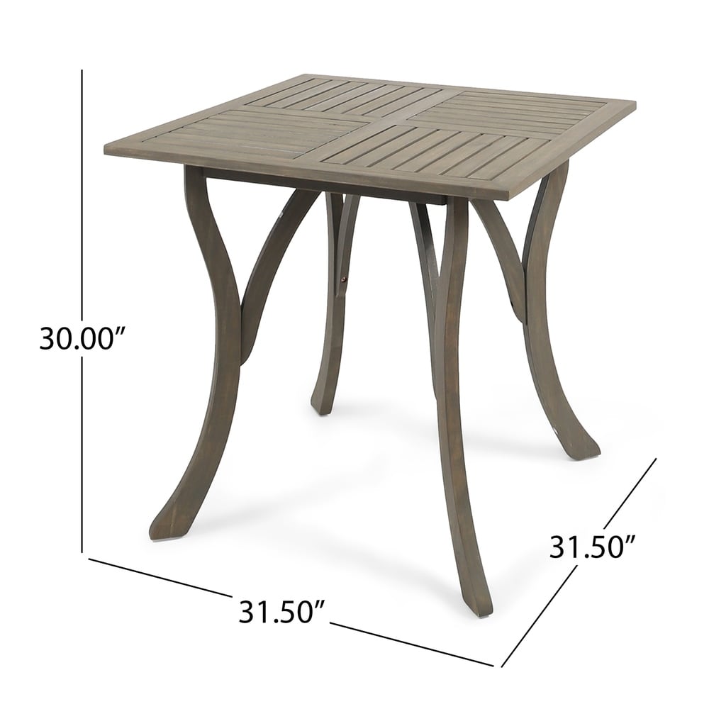 York Acacia Wood Outdoor 5-piece Square Dining Set by Christopher Knight Home