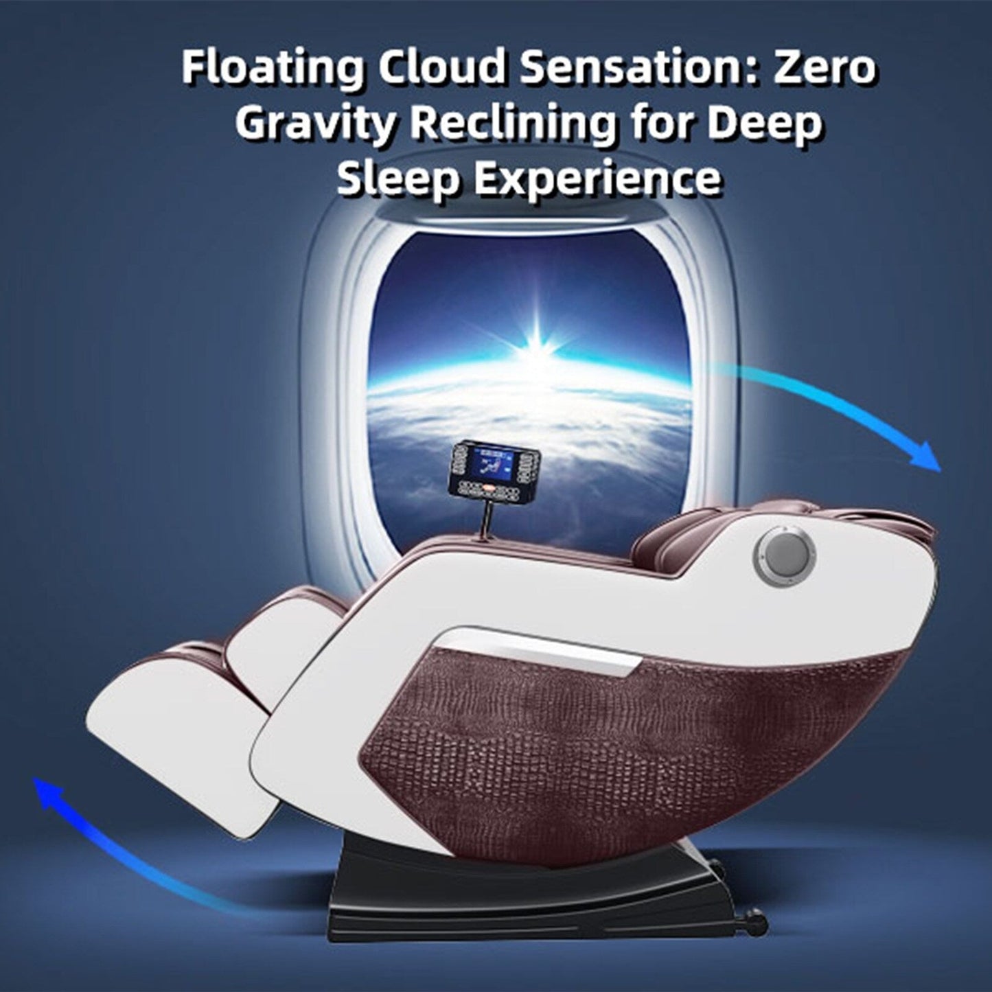 Zero Gravity Massage Chair with Hip Heating, Foot Massage & Full Airbag Coverage