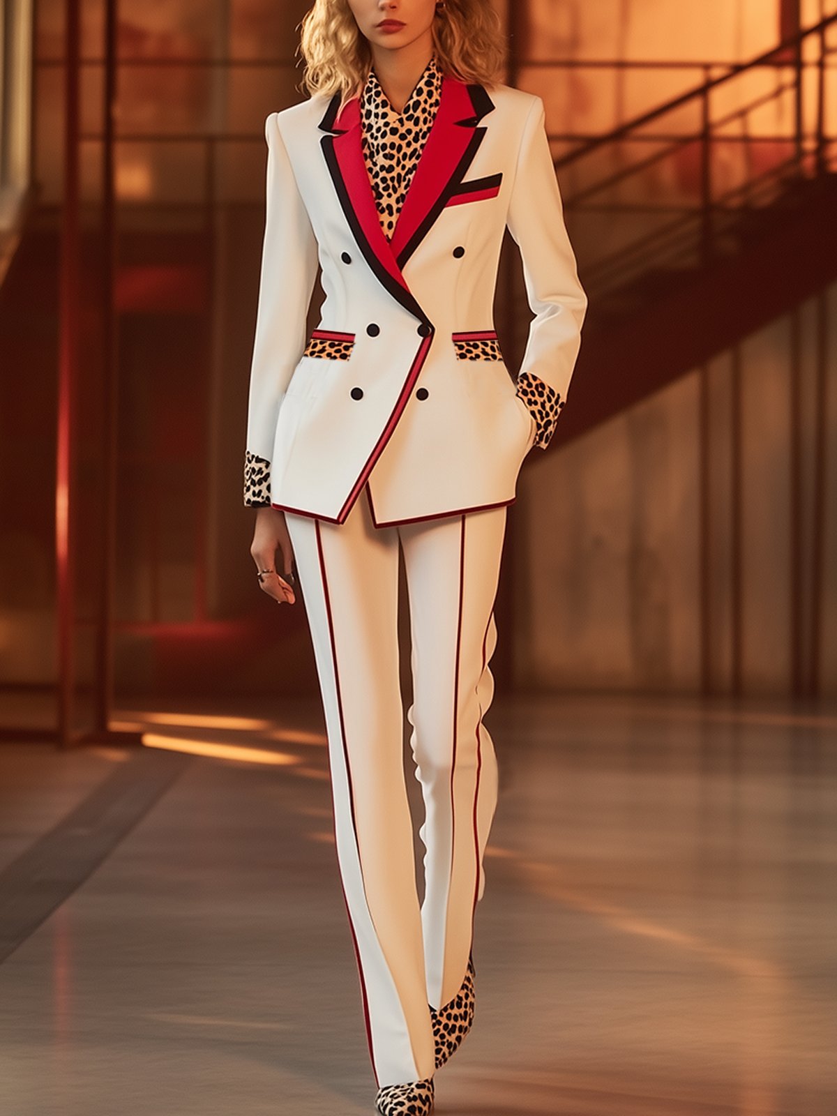 24-Hour-Shipping Comfortable Velvet Suit With Red Stripe Design