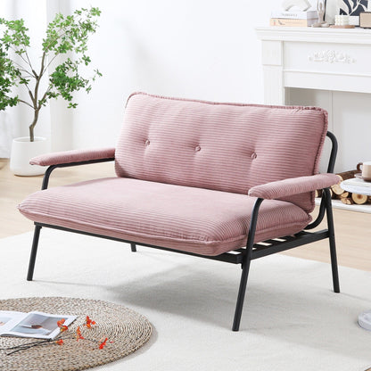 ompact 53 Inch Sofa 2-Seater with Metal Frame Modern Design Ideal for Small Spaces