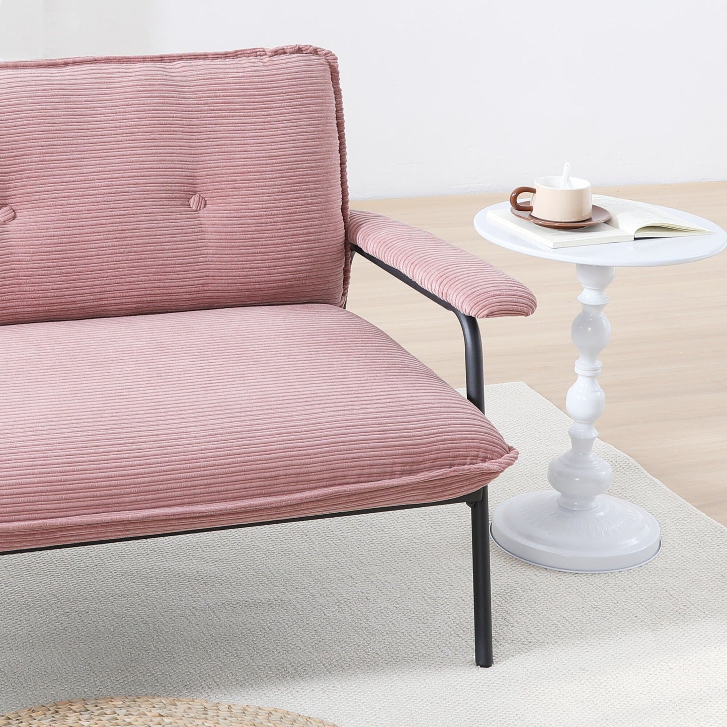 ompact 53 Inch Sofa 2-Seater with Metal Frame Modern Design Ideal for Small Spaces