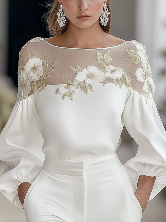 24-Hour-Shipping Stylish Shirt With Mesh Embroidery