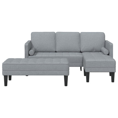 vidaXL 2/3 Piece Sofa Set with Cushions Black/Dark Grey/Light Grey Fabric - 68.1 x 51.6 x 26.4