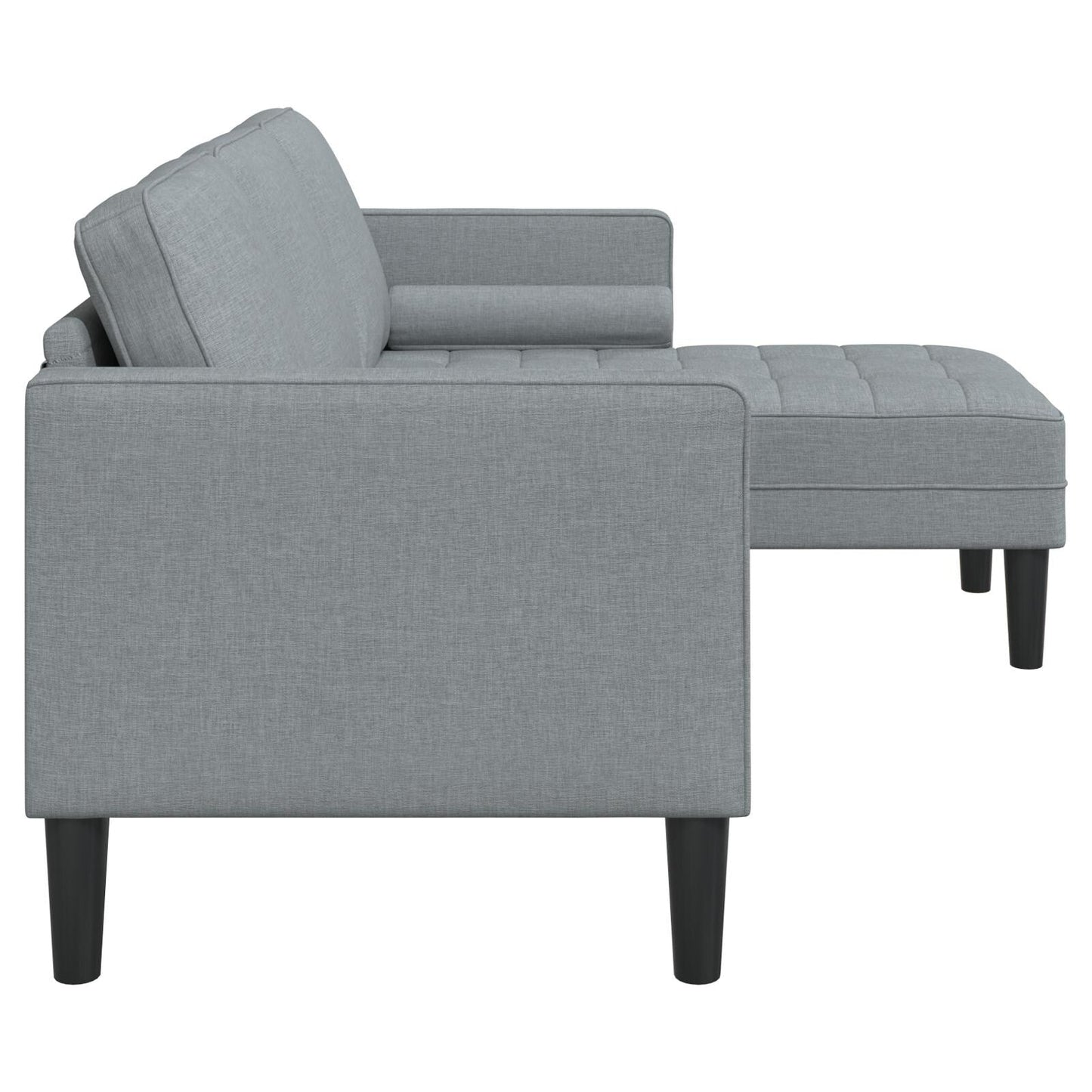 vidaXL 2/3 Piece Sofa Set with Cushions Black/Dark Grey/Light Grey Fabric - 68.1 x 51.6 x 26.4