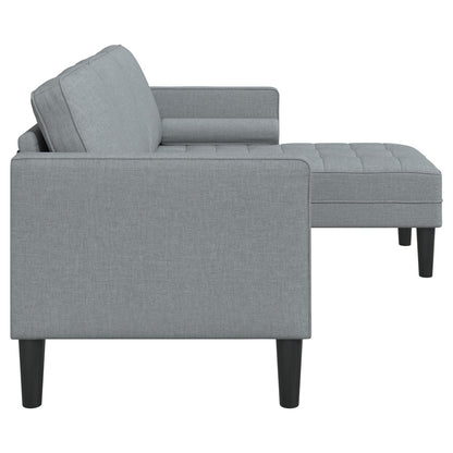 vidaXL 2/3 Piece Sofa Set with Cushions Black/Dark Grey/Light Grey Fabric - 68.1 x 51.6 x 26.4