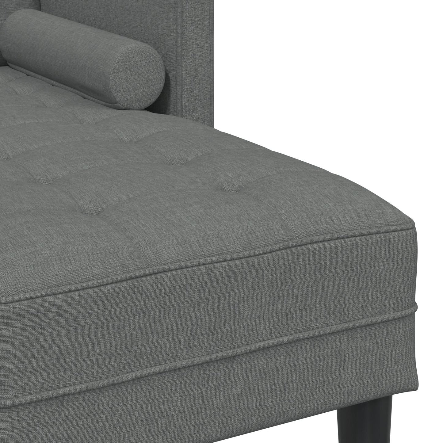 vidaXL 2/3 Piece Sofa Set with Cushions Black/Dark Grey/Light Grey Fabric - 68.1 x 51.6 x 26.4