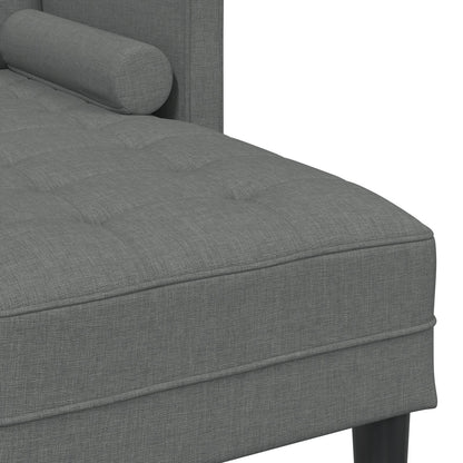 vidaXL 2/3 Piece Sofa Set with Cushions Black/Dark Grey/Light Grey Fabric - 68.1 x 51.6 x 26.4