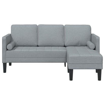vidaXL 2/3 Piece Sofa Set with Cushions Black/Dark Grey/Light Grey Fabric - 68.1 x 51.6 x 26.4