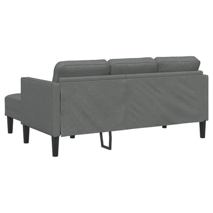 vidaXL 2/3 Piece Sofa Set with Cushions Black/Dark Grey/Light Grey Fabric - 68.1 x 51.6 x 26.4