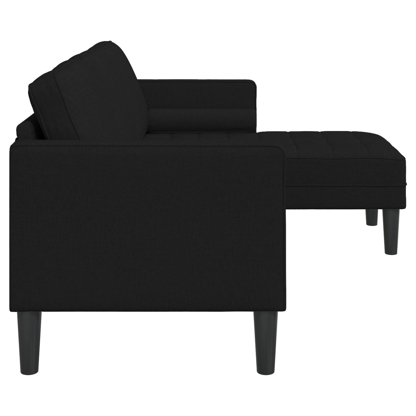 vidaXL 2/3 Piece Sofa Set with Cushions Black/Dark Grey/Light Grey Fabric - 68.1 x 51.6 x 26.4