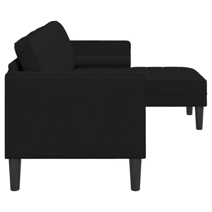 vidaXL 2/3 Piece Sofa Set with Cushions Black/Dark Grey/Light Grey Fabric - 68.1 x 51.6 x 26.4