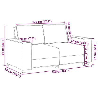 vidaXL 3 Piece Sofa Set with Cushions Black/Dark grey Fabric - 39 x 30.7 x 33.1