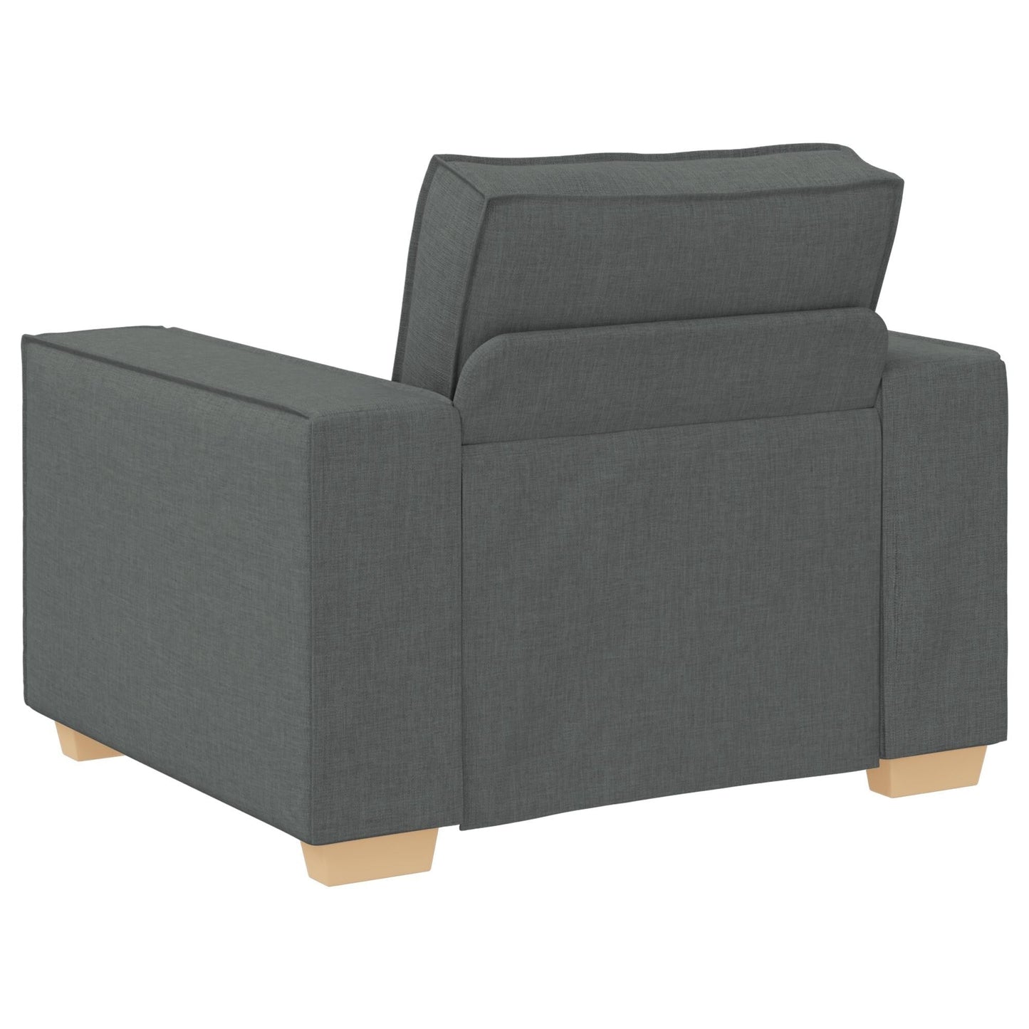 vidaXL 3 Piece Sofa Set with Cushions Black/Dark grey Fabric - 39 x 30.7 x 33.1