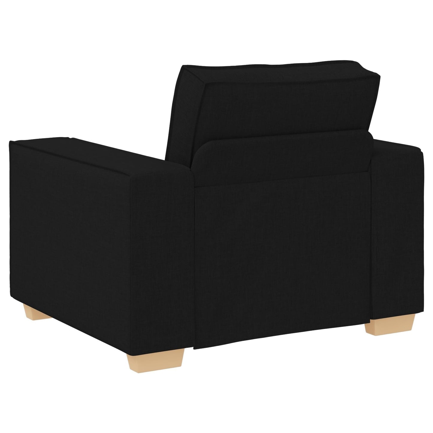 vidaXL 3 Piece Sofa Set with Cushions Black/Dark grey Fabric - 39 x 30.7 x 33.1