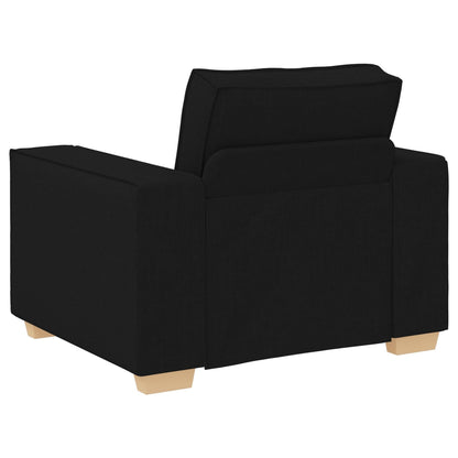 vidaXL 3 Piece Sofa Set with Cushions Black/Dark grey Fabric - 39 x 30.7 x 33.1