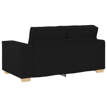 vidaXL 3 Piece Sofa Set with Cushions Black/Dark grey Fabric - 39 x 30.7 x 33.1