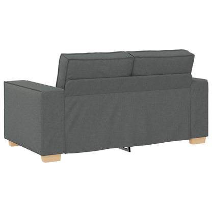 vidaXL 3 Piece Sofa Set with Cushions Black/Dark grey Fabric - 39 x 30.7 x 33.1