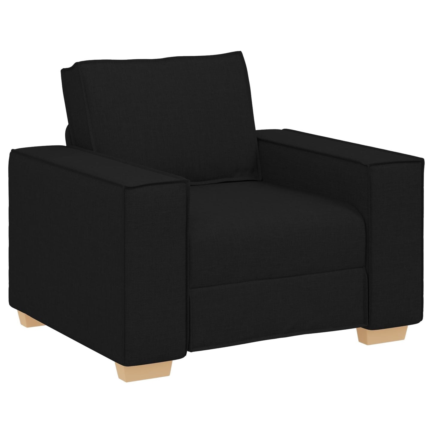 vidaXL 3 Piece Sofa Set with Cushions Black/Dark grey Fabric - 39 x 30.7 x 33.1