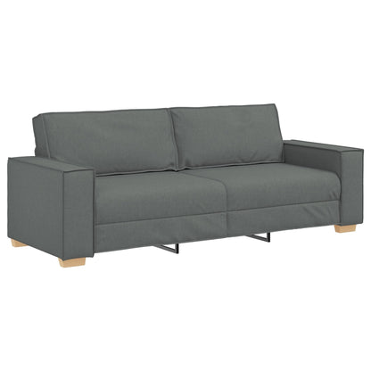 vidaXL 3 Piece Sofa Set with Cushions Black/Dark grey Fabric - 39 x 30.7 x 33.1