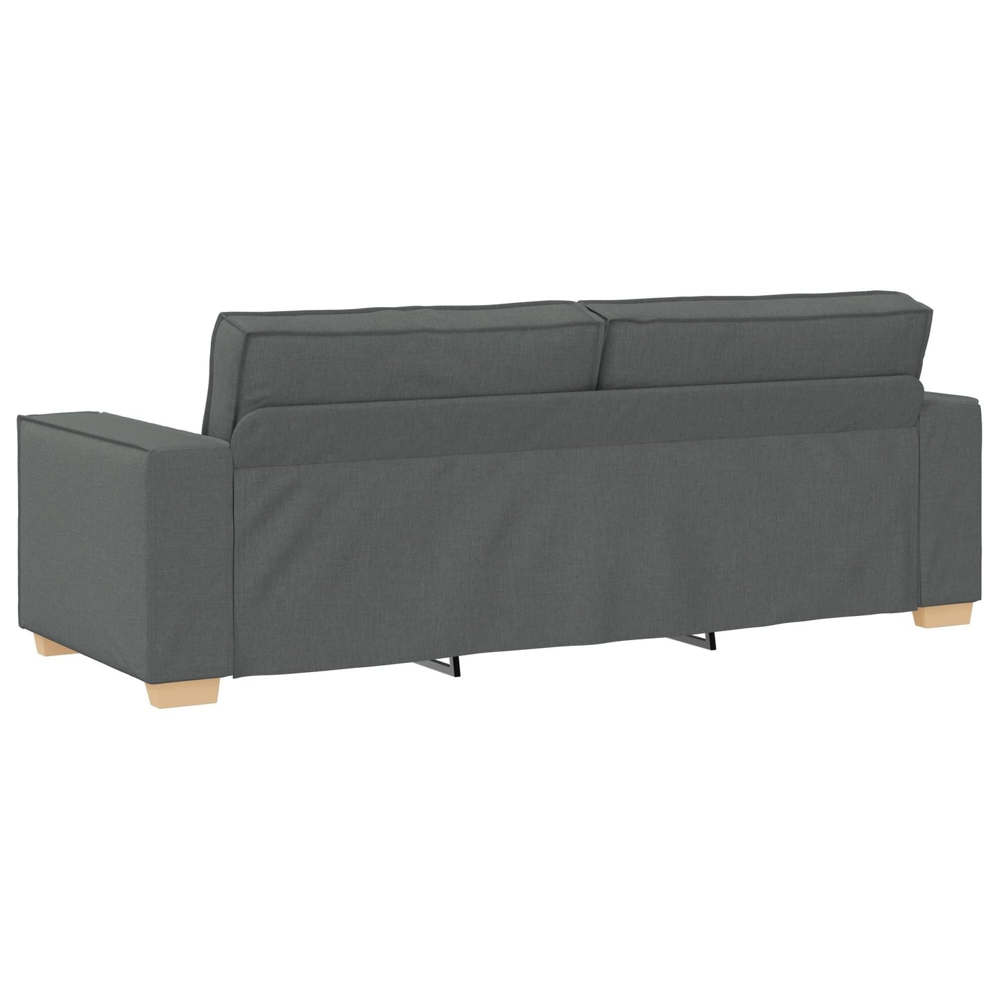 vidaXL 3 Piece Sofa Set with Cushions Black/Dark grey Fabric - 39 x 30.7 x 33.1