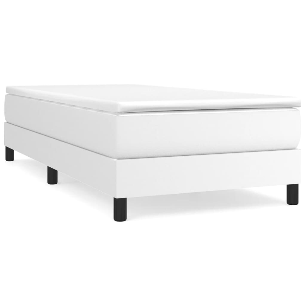 vidaXL Bed Frame Box Spring Bed Base with Mattress for Bedroom Faux Leather