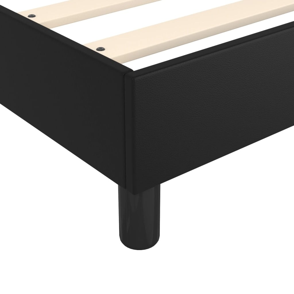vidaXL Bed Frame Box Spring Bed Base with Mattress for Bedroom Faux Leather