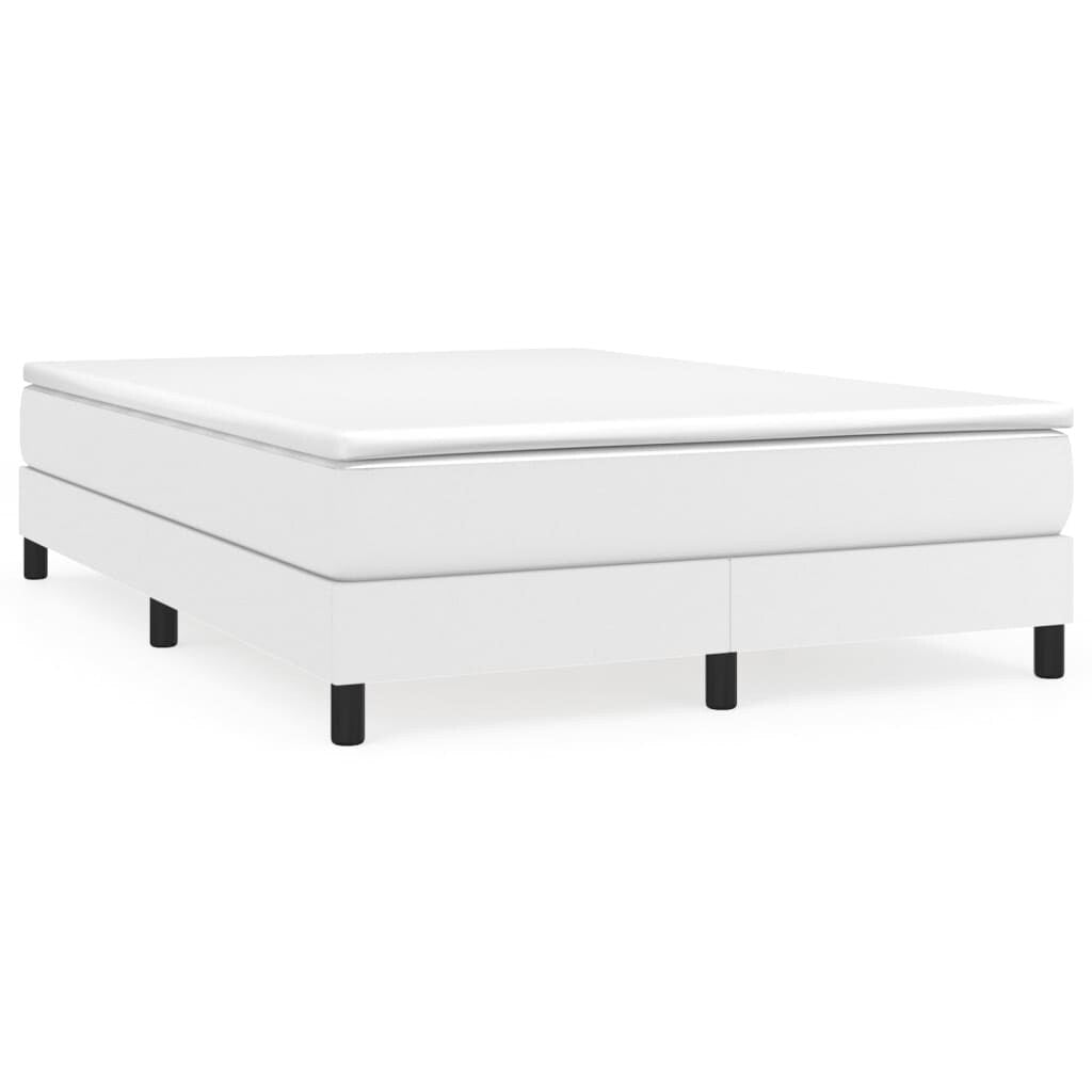 vidaXL Bed Frame Box Spring Bed Base with Mattress for Bedroom Faux Leather