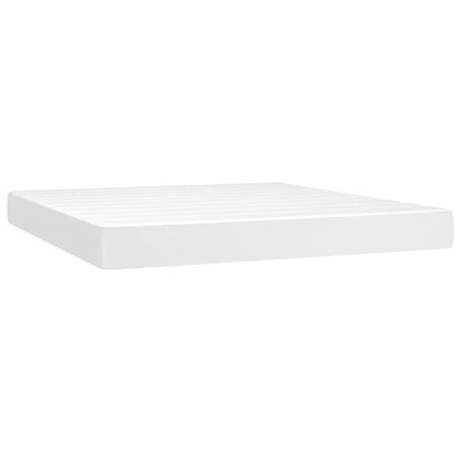vidaXL Bed Frame Box Spring Bed Base with Mattress for Bedroom Faux Leather