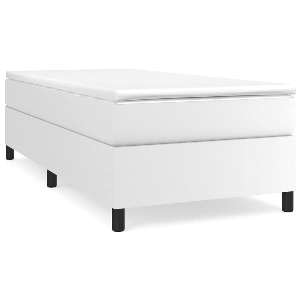 vidaXL Bed Frame Box Spring Bed Base with Mattress for Bedroom Faux Leather