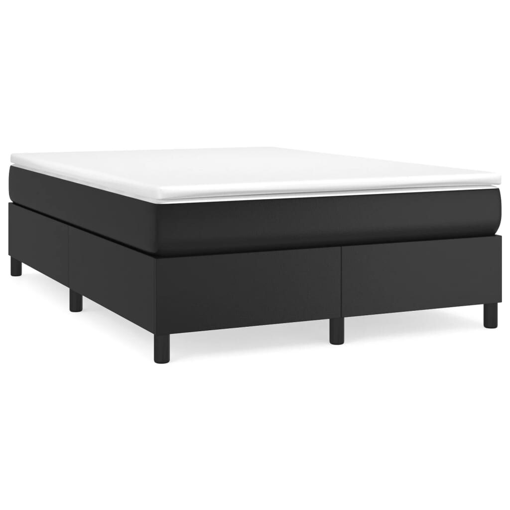 vidaXL Bed Frame Box Spring Bed Base with Mattress for Bedroom Faux Leather