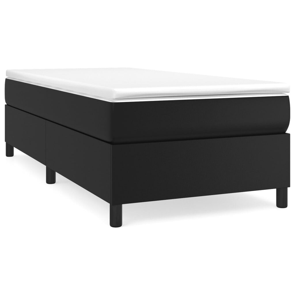 vidaXL Bed Frame Box Spring Bed Base with Mattress for Bedroom Faux Leather