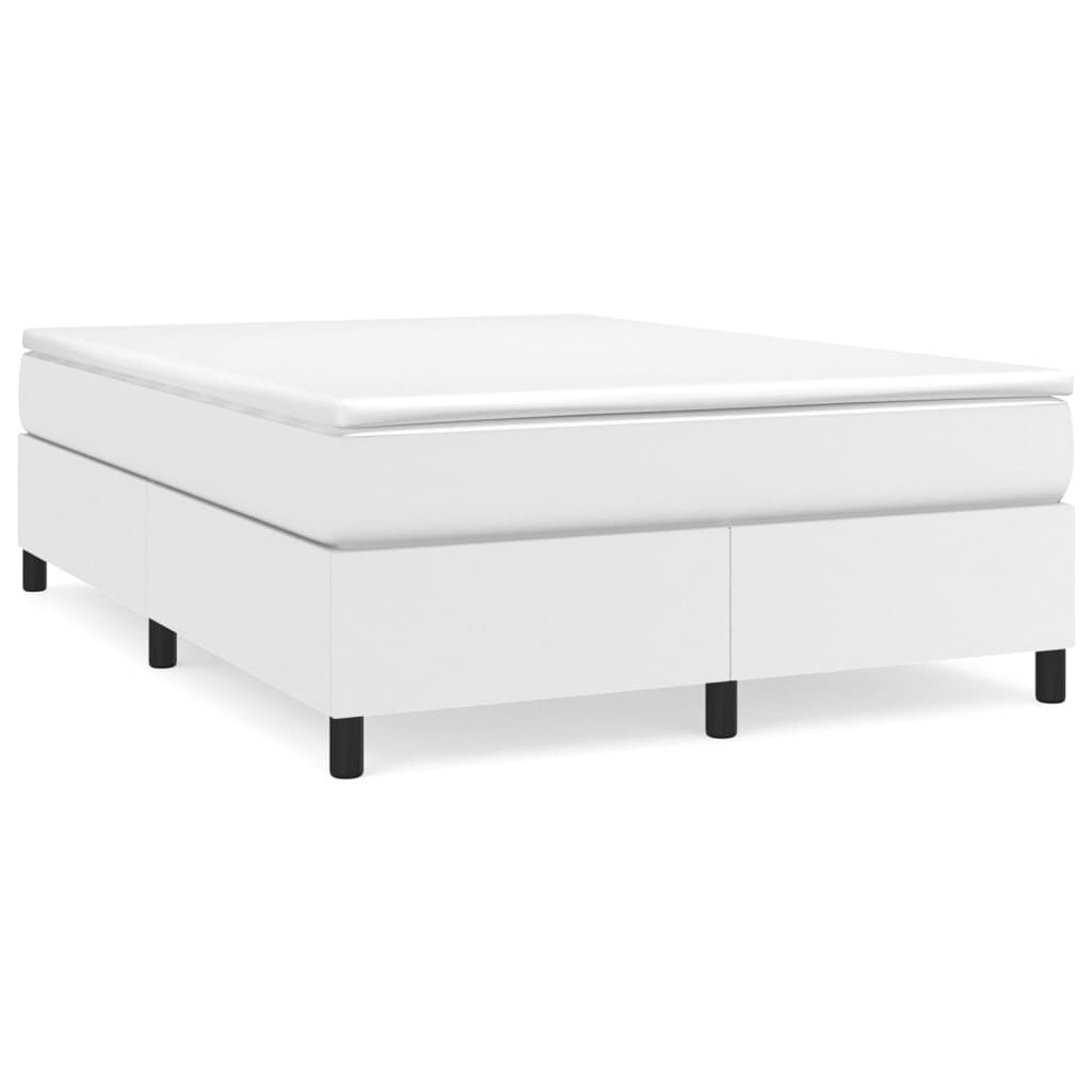vidaXL Bed Frame Box Spring Bed Base with Mattress for Bedroom Faux Leather