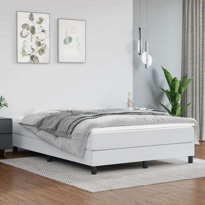 vidaXL Bed Frame Box Spring Bed Base with Mattress for Bedroom Faux Leather