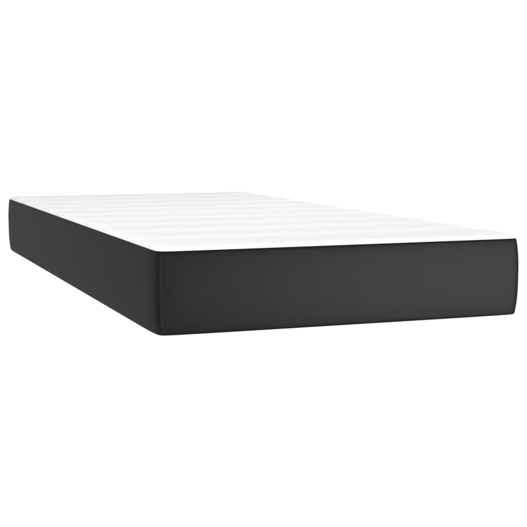 vidaXL Bed Frame Box Spring Bed Base with Mattress for Bedroom Faux Leather