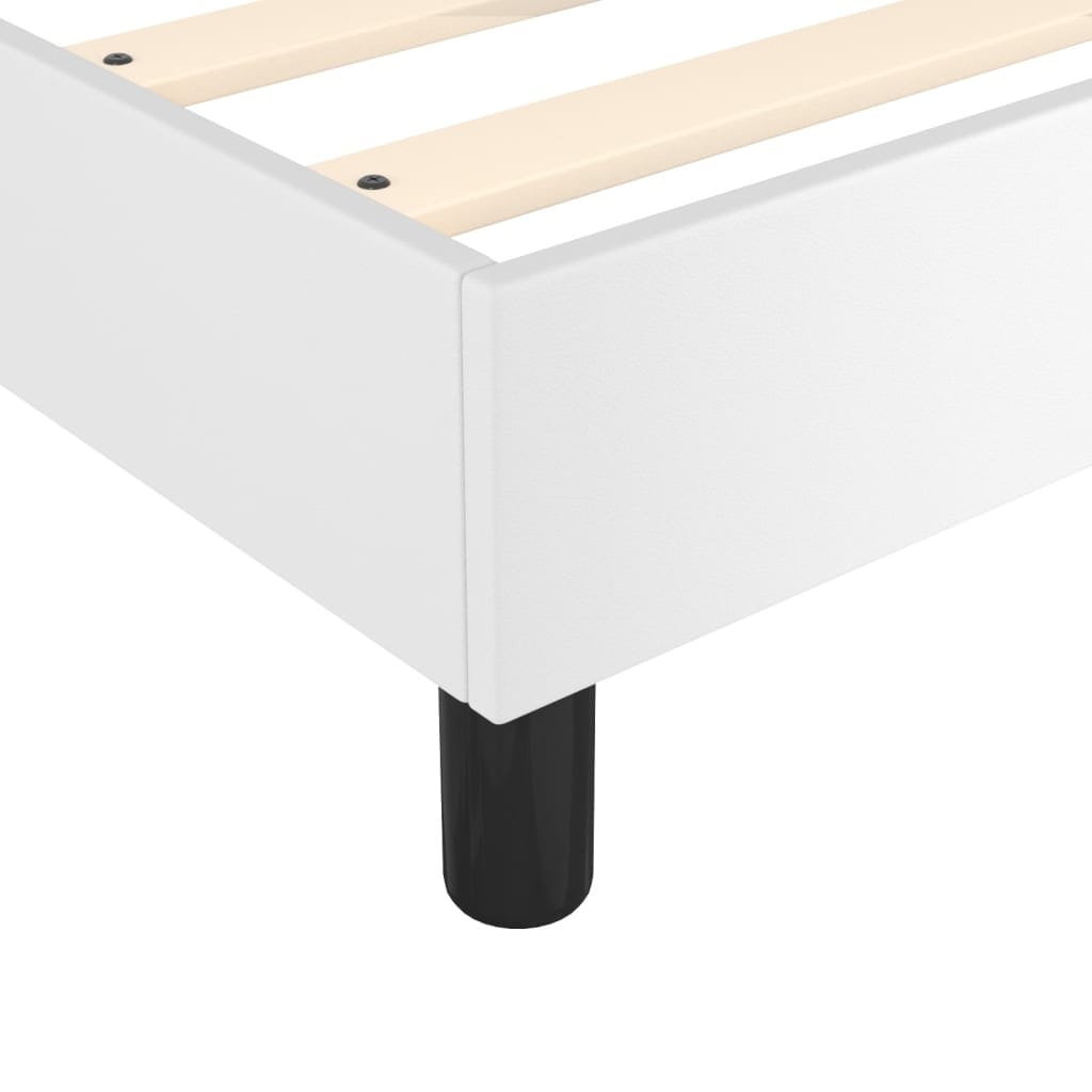 vidaXL Bed Frame Box Spring Bed Base with Mattress for Bedroom Faux Leather