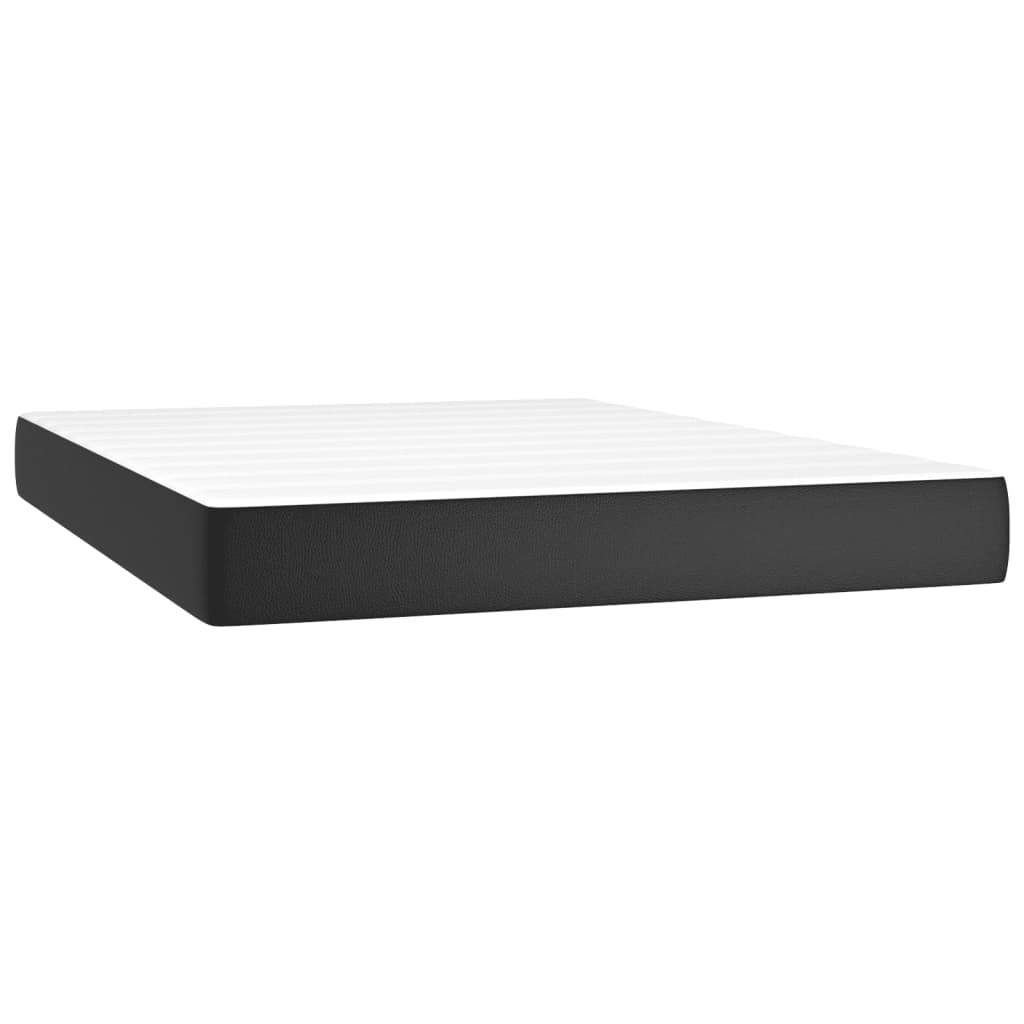 vidaXL Bed Frame Box Spring Bed Base with Mattress for Bedroom Faux Leather