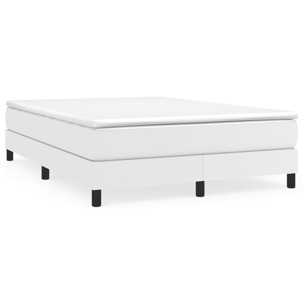 vidaXL Bed Frame Box Spring Bed Base with Mattress for Bedroom Faux Leather