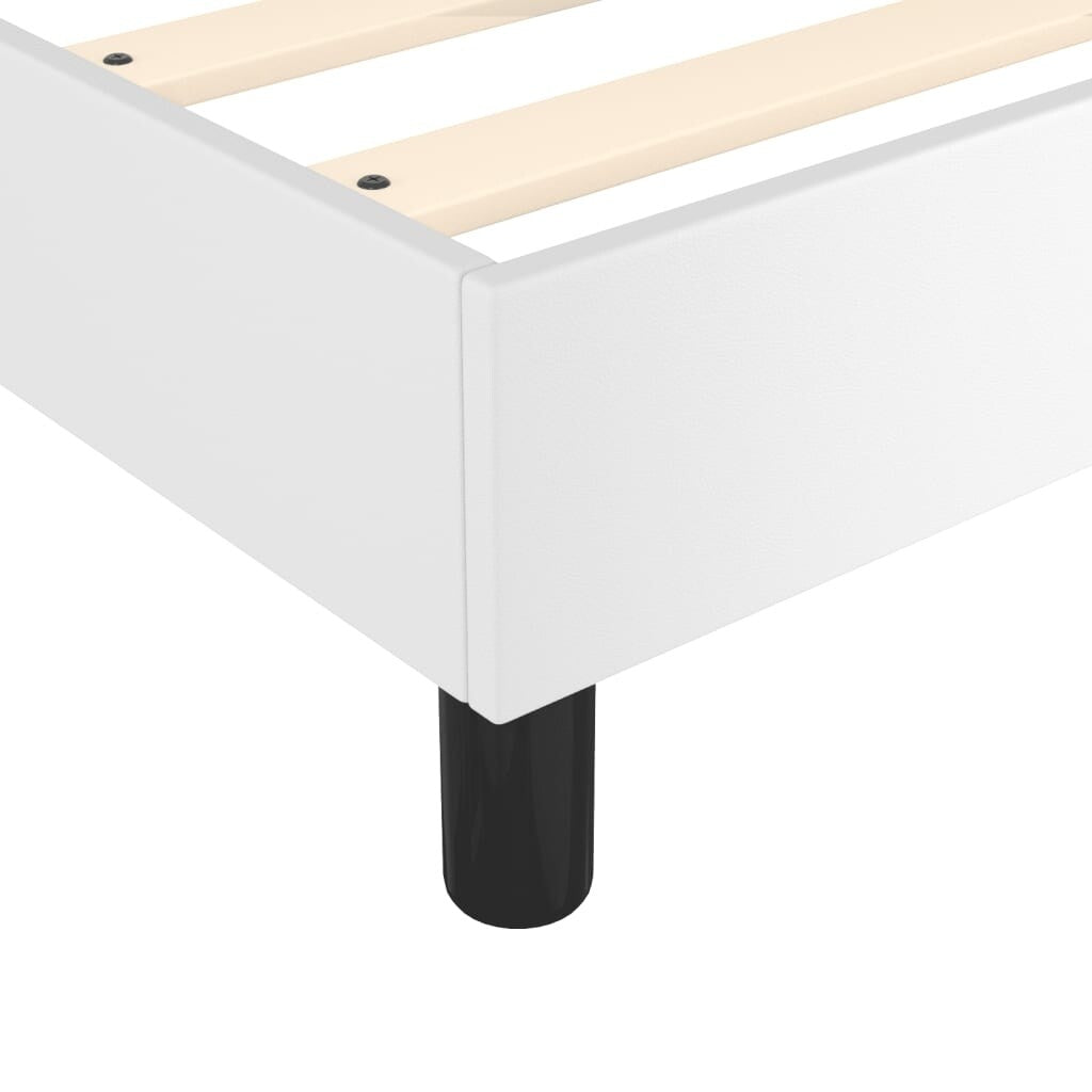 vidaXL Bed Frame Box Spring Bed Base with Mattress for Bedroom Faux Leather