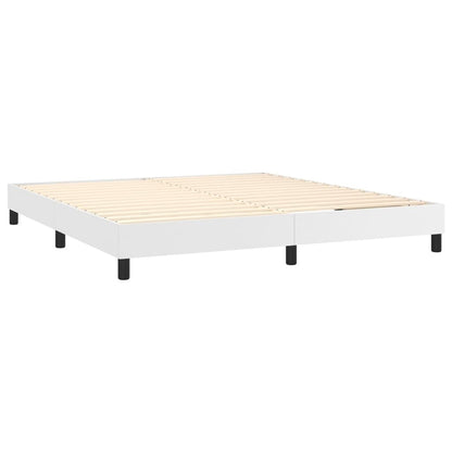 vidaXL Bed Frame Box Spring Bed Base with Mattress for Bedroom Faux Leather
