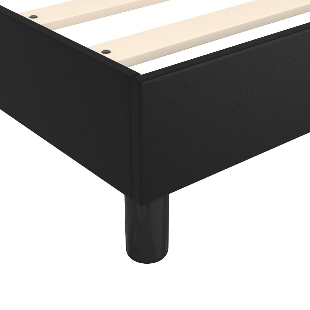 vidaXL Bed Frame Box Spring Bed Base with Mattress for Bedroom Faux Leather