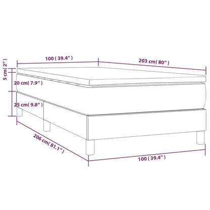 vidaXL Bed Frame Box Spring Platform Bed Base Frame Mattress Foundation Fabric