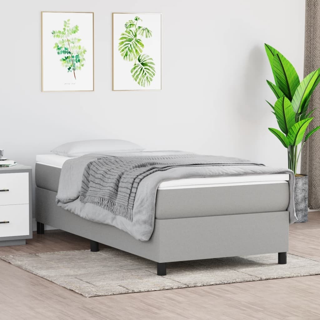 vidaXL Bed Frame Box Spring Platform Bed Base Frame Mattress Foundation Fabric